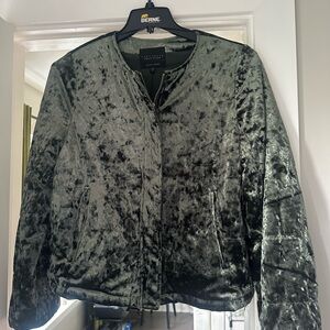 Sanctuary los Angelos Green crushed velvet Jacket- L